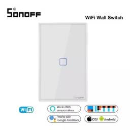 Interruptor Inteligente Sonoff T0US1C-TX tctil de pared 1 Pulsador WiFi