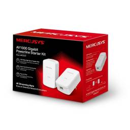 Adaptadores de Red a Corriente Cableado Gigabit AV1000 Mercusys MP500 KIT Powerline Gigabit  ( KIT 2 Unidades)