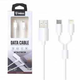 Cable Micro USB Lightning 2.1A 2 en 1 