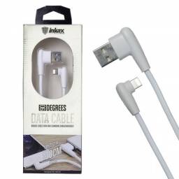 Cable Inkax USB de Datos y Carga Para Iphone 2.1A 90°