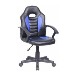 Silla Gamer de escritorio para Nios Ergonmica Negra con Azul