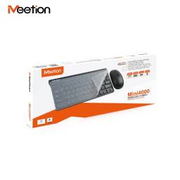 Kit de Teclado y Mouse MEETION Mini 4000 Inalmbrico Negro 