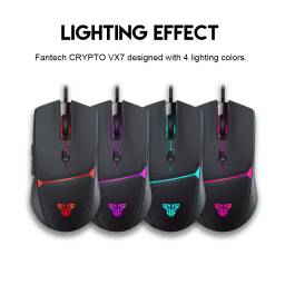Mouse Gamer FANTECH CRIPTO VX7 LED de 4 colores USB Negro