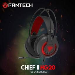 Auricular FANTECH con micrófono HG20 CHIEF II Gamer RGB Negro