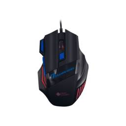 Mouse Gamer USB SHOT GAMING GM10 | Negro, 6D, Iluminacin de 7 Colores