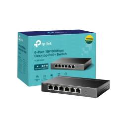 Switch TP-LINK TL-SF1006P 6 Puertos 10/100 con 4 POE Carcasa Metlica