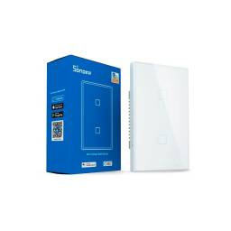 Interruptor Inteligente Sonoff T0US2C-TX tctil de pared  2 Pulsadores WiFi