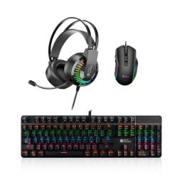 Combo Teclado 900 + Mouse M850 + Auriculares GT68 | Shot Gaming Pro Series