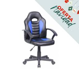 PROMO NAVIDAD Silla Gamer para Nios | Ergonmica, Reposabrazos, Negra y Azul
