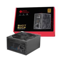 Fuente Shot Gaming Pro Series | Negra, 800W 80+ BRONZE