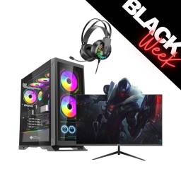 Combo Gamer: Gabinete Gamer SHOT-SUP-901C-DISPLAY + Monitor Gamer SG32F17 + Auricular Gamer de Regalo!