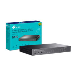 Switch TP-LINK TL-SL1311MP | 8 puertos 10100 + 3 puertos Gigabit (8 Puertos PoE+) 