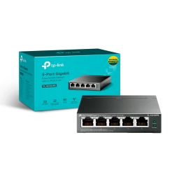 Switch TP-LINK TL-SG105PE | 5 Puertos Gigabit (4 Puertos PoE 802.3af / at PoE +) 