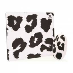 Combo Mouse y Mouse Pad JETION JT-DMS046 blanco y negro