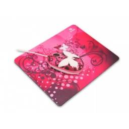 Combo Mouse y Mouse Pad JETION JT-DMS046 mariposa violeta