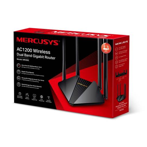 Router Wireless MERCUSYS MR30G Dual Band AC1200 (867 y 300 Mbps) Gigabit MU-MIMO