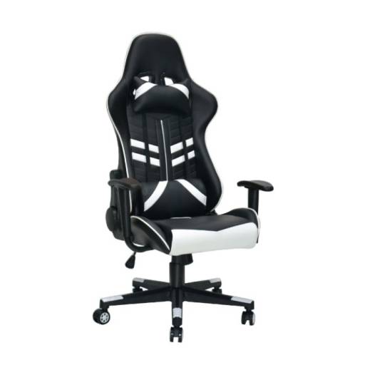 Silla Gamer MOBI | Reposabrazos, Negra y Blanca