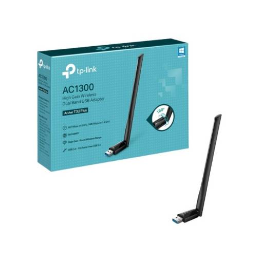 Adaptador Inalmbrico USB TP-LINK Archer T3U Plus | AC1300, Alta Ganancia