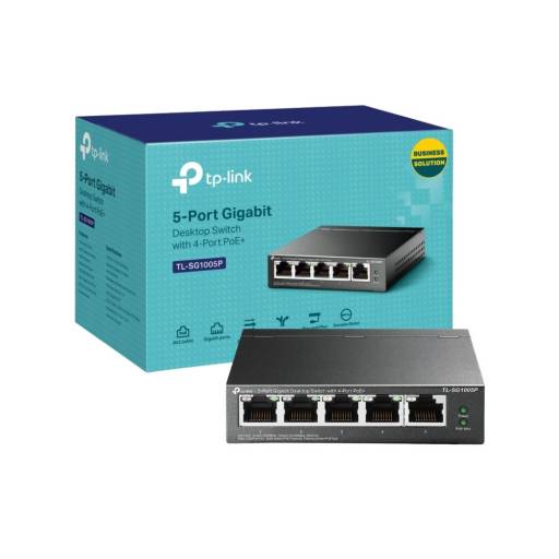 Switch TP-LINK TL-SG1005P | 5 Puertos Gigabit (4 Puertos PoE af/at)