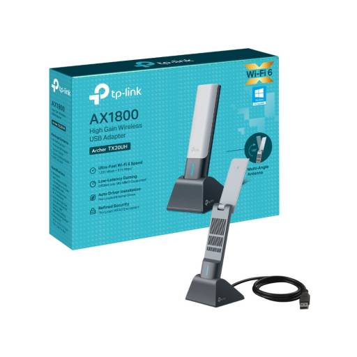 Adaptador Inalmbrico USB TP-LINK Archer TX20UH | AX1800, WiFi 6, Alta Ganancia