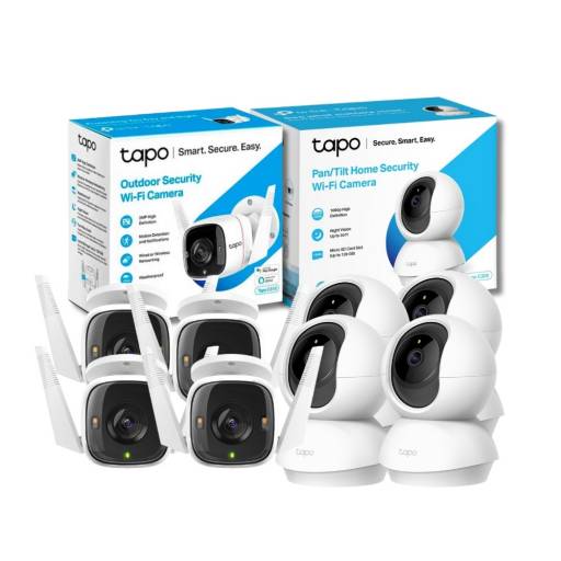 KIT 10  -  4 Cmaras TAPO C310  + 4 Cmaras TAPO C200