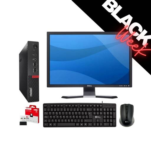 Combo: Monitor 19" + Equipo Lenovo Tiny M710Q + Teclado, Mouse y Tarjeta Red de Regalo!