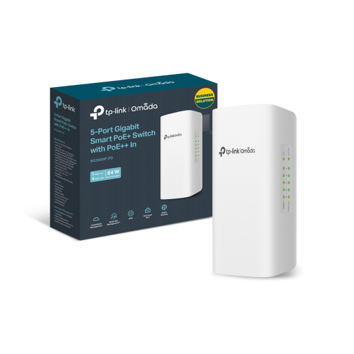 Switch Smart TP-LINK SG2005P-PD | 4 Puertos Gigabit PoE+, 1 Puerto Gigabit PoE++ at/af