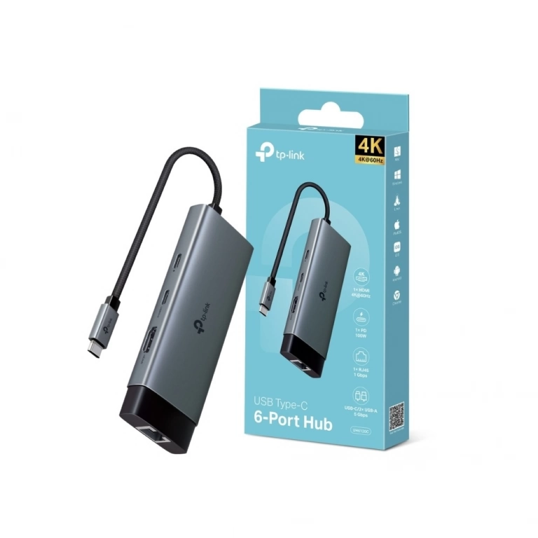 Hub TP-LINK UH6120C | Conector USB-C de 6 puertos