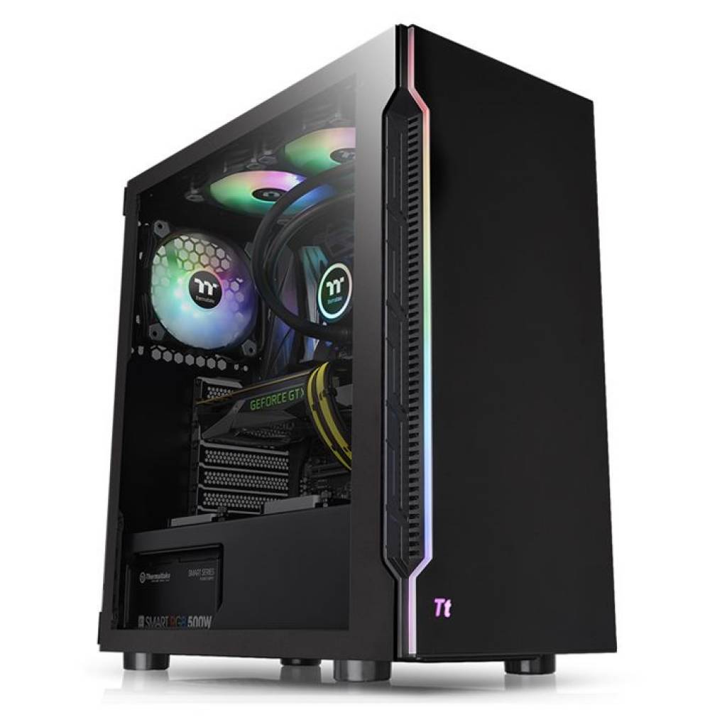 Hardware Gabinetes Gabinete Gamer Thermaltake H200TG Lateral